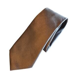 DKNY Men's Tie - Taupe Dotted Necktie - New with Tags